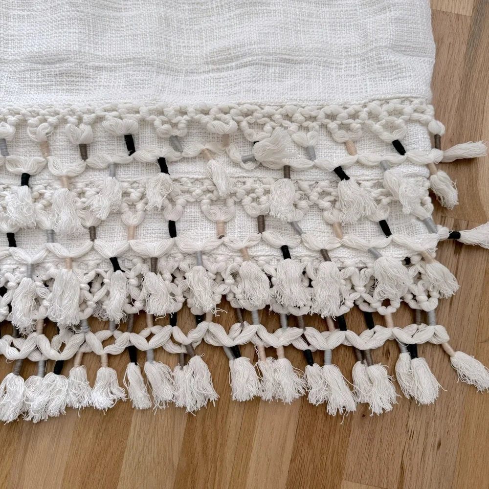 Anthropologie “ Hand made from anthropology curtains window  / Fringe ruffle  /